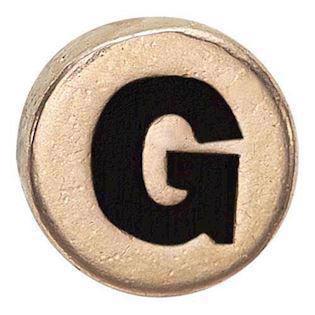 Christina Collect gold-plated 925 sterling silver Small gold-plated silver dot with G, model 603-G-G
